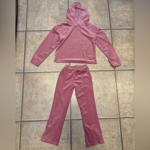 Vince Camuto Pink Girls Textured Matching Sweatsuit